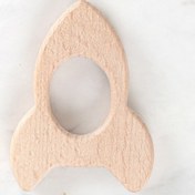 Resim Loren Crafts Roket Figürlü Organik Ahşap Diş Kaşıy 