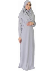 Resim Zehranaz Namaz Elbisesi Açık Gri Fermuarsız Namaz Elbisesi Gri 