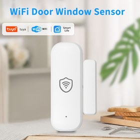 Resim 1 Adet/2 Adet Tuya Akıllı WiFi Kapı ve Pencere Sensörü, Gerçek Zamanlı Kablosuz Manyetik Giriş Kontrol Cihazları, İletişimli Senaryo Alarm Detektörleri - Alexa, Google Home Uyumlu Evcil Hayvan Koruma & Hırsızlık Önleme 