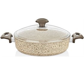 Resim Falez Creamy 22 Cm Kısa Granit Tencere Krem Rengi 