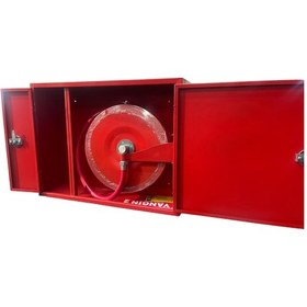 Resim Yangın Dolabı 20 Mt 1 Yarı Sert Kauçuk Hortumlu 