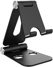 Resim Coverzone Tok Alüminyum Stand Çok İşlevli Döner Tablet PC Akıllı Telefon Standı Mini Boy Masaüstü Stand Katlanabilir Cep Telefonu Evrensel Telefon Tutucu L9688 Siyah 