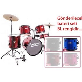 Resim Extreme Xds565 Bl - Mavi Akustik Davul Seti 