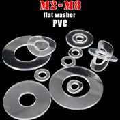 Resim 100 adet M2-M8 Şeffaf PVC Düz Yıkama Pedleri | Dayanıklı & Esnek Yalıtım Contaları | Sızdırmazlık, Aralayıcı & Yıkama için İdeal | Yumuşak & Sert Plastik Halkalar, Sızdırmazlık Halkaları|Şeffaf Tasarım|Dayanıklı Contalar 