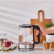 Resim Karaca Sıcaklık Ayarlı ve LED IŞIKLI 2205 Cam Su Isıtıcısı 2200W 