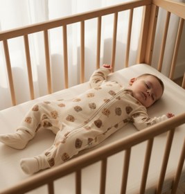 Resim Organik Pamuklu Uzun & Kısa Kollu Uyku Tulumu - (1.5 Tog) - 2 Yaş 