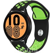 Resim Samsung Galaxy Uyumlu Watch İçin Spor Kordon 5-pro-4-klasik/aktif 2 40mm 44mm 45mm 6 Black And Green 20mm Watch Band 