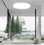 Resim Led Tavan Lambası Su Geçirmez Nem Geçirmez Toz Geçirmez Tedarik Işığı Banyo Balkon Lambası, Güç Kaynağı: 230mm 18w Yuvarlak Beyaz Işık Beyaz 