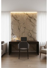 Resim İthal 16m2 Duvar Kağıdı 3boyutlu Yeni Mermer Desen Simli Silinebilir Beyaz 