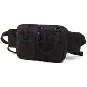 Resim Willowhaven Siyah Hemşire Çantası Taşınabilir Tıbbi Malzeme Alet Seti Omuz Askılı Bel Çantası Siyah 