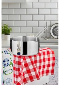 Resim 14 Cm Orta Boy Lüx Paslanmaz Çelik Sütlük & Sosluk & Kaçerola Çelik 