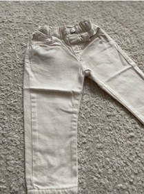 Resim Zh kids Beyaz Unisex Çocuk Jean Pantolon 