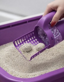 Resim Yeni Nesil Kedi Kumu Temizleme Küreği - GRİ 