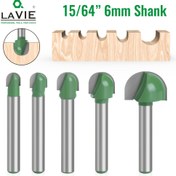 Resim LAVIE 1 adet 6mm Shank Topu Burun Uç Freze Yuvarlak Burun Cove CNC Freze Biti Yarıçap Çekirdek Kutusu Katı Karbür Router Bit Araçları MC06001 