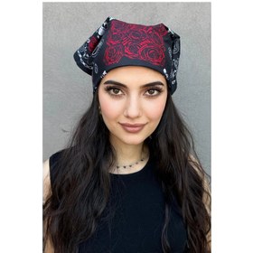 Resim shop Siyah Renk Kurukafa Figürlü Bandana 