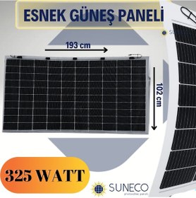 Resim 325 Watt Yarı Esnek Güneş Paneli Half Cut Monokristal Solar Güneş 
