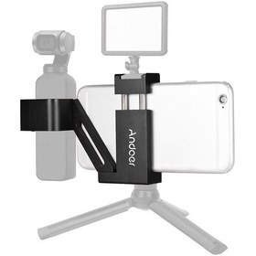 Resim Tenfowee "profesyonel Osmo Pocket Telefon Klipsi - Mikrofon Ve Led Işık İçin Soğuk Ayakkabılı Alüminyum Tutucu" 