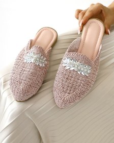 Resim Marlina Pembe Toka Detaylı Örgü Terlik 001 