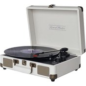 Resim ASİTAN Record Master St14012 Retro Pikap - Kum Beyazı - Bluetooth Ve Şarj Özellikli - Tüm Plakları Çalabil 
