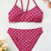 Resim Yeni Kadınlar için Moda Vücut Kavramalı Rahat Kumaş Seksi Bikini Plaj Tatili için 