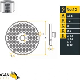 Resim Doğan Çiftel Kıyma Makine Ayna/süzgeci NO12/3,5MM 