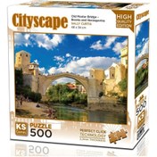 Resim Nessiworld Ks Games Old Mostar Bridge Bosna-Hersek Puzzle 500 Parça 