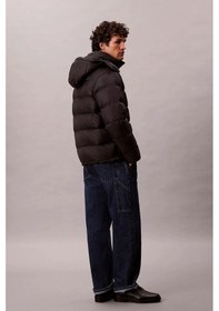 Resim Calvin Klein Jeans Uzun Kollu Çıkarılabilir Kapüşonlu Şişme Erkek Mont Lv04rc518g-ub1 Siyah 