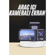Resim 1080P Sürüş Kaydedici 2 Inç Araç Araba Ön Iç Arka Dvr IPS Ekran 