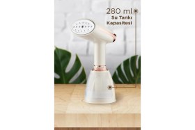 Resim Taşınabilir 1500W Beyaz Buharlı Kırışıklık Giderici Dikey Ütü 