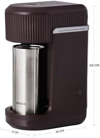 Resim Karaca Mono Personal Termos Hediyeli Filtre Kahve Makinesi Walnut Brown 