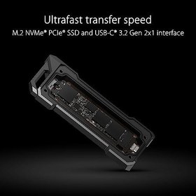 Resim ASUS TUF Gaming AS1000 1TB Taşınabilir SSD— Sıvı ve Toz Koruması IP68, MIL-STD-810H, NTI Backup Now EZ software hediyeli - USB3.2 GEN2 Tip-C (10 Gbps), USB-C'den C'ye kablo 