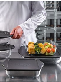 Resim Pasabahce Siyah Kapaklı Borcam Saklama Kabı 3.2 L - 1 Adet Gri 