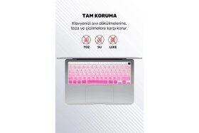 Resim TEKNETSTORE Macbook Air 2020 13 Inc M1 A2337 / A2179 Uyumlu Türkçe Q Klavye Slim Türkçe Klavye Koruyucu Kılıf 