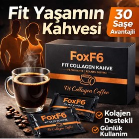 Resim Foxf6 Fit Collagen kahve 30 Saşe Form Kahvesi Kolajen Destekli Filtre Kahve 
