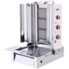 Resim eurofaz Işıkgaz Silverinox Lpg Tüplü 3 Radyanlı Alttan Motorlu Döner Ocağı 