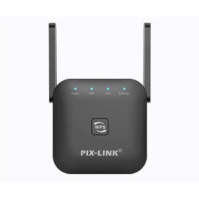 Resim Platoon PIX-LINK 300Mbps 2 Anten Repeater+AP Siyah Kablosuz Menzil Genişletici Router 