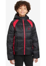Resim Nike Nıke Jordan Flıght Erkek Çocuk Mont 65a636-023 Siyah 