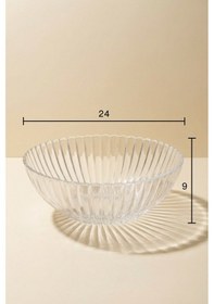 Resim Glamis Selen Concept Çuha Model El Yapımı Cam Salata Ve Sunum Kasesi 2'li Set Şeffaf 
