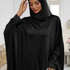 Resim Plus Beden, 1 Adet Şık ve Zarif Tek Parça Abaya Yazlık Elbise Kadınlar İçin, Müslüman Namaz Cilbe 