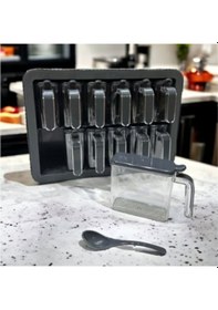 Resim 12&apos Li Standlı Kaşıklı Baharatlık Seti 