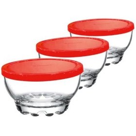 Resim Paşabahçe Karaman 3'lü Kapaklı Kase Seti 96610 3'lü 9012098 