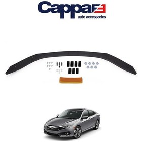 Resim Cappafe Honda Civic 10 Ön Kaput Koruma Rüzgarlık 4Mm Abs 2016-› 