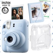 Resim Fujifilm Instax Mini 12 Yeşil Şipşak Fotoğraf Makinesi-10'lu Film-Laporta Albüm ve Deri Kılıf Seti Fujifilm