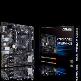 Resim ASUS PRIME B450M-K II DDR4 4400MHZ 1XVGA 1XHDMI 1XDVI 1XM.2 USB 3.2 MATX AM4 (2. VE 1.NESİL İŞLEMCİ UYUMLU) 