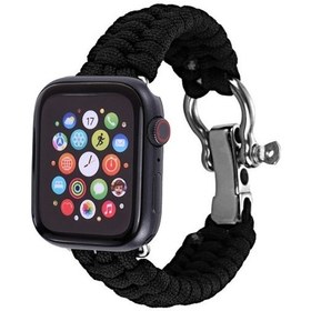 Resim iOS Uyumlu Watch Ultra 49mm-Watch Ultra 2 49mm / Seri 9-8-7 45mm / Se 3-se 2-6-se-5-4 44mm / 3-2-1 42mm Şemsiye Kordon Naylon Örgülü Saat Kordonu 