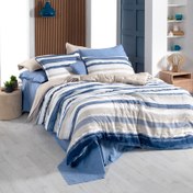Resim Sarev Mood Comfort Mundo Çift Kişilik Mavi Nevresim Takımı 200x220cm 