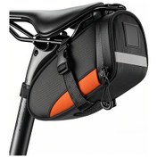 Resim Fosenze Bisiklet Sele Çantası - Su Geçirmez, Hafif, Reflektörlü, 1.2l Kapasite Siyah - Turuncu 