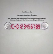 Resim Yeni Dünya Oto Ydnmr - 013 Araç Park Telefon Numaratörü Beyaz - Kırmızı 