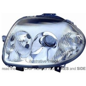 Resim Renault Clio Ön Far Çıft Mercek Sol 1998-2001 Oem No: 7701045174 