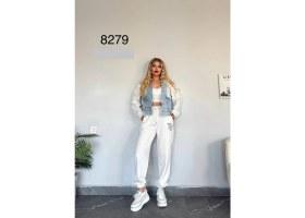 Resim Bonibon Butik Kadın Kaliteli Lüks Giyim Yüksek Bel Jogger Spor Eşofman Takımı 